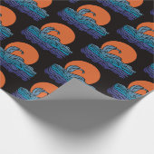 Levendige golven en zonsondergang cadeaupapier (Hoek)