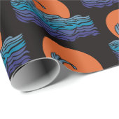 Levendige golven en zonsondergang cadeaupapier (Rol Hoek)