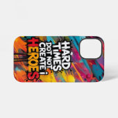 Levendige Gradiënt Typografische Create Helden  iPhone Hoesje (Achterkant horizontaal)