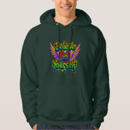 Levendige Graffiti Geloof in jezelf hoodie -