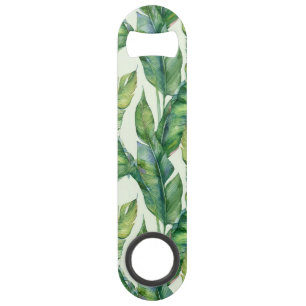 Levendige groene banaan verlaat Waterverf Speed Flessenopener