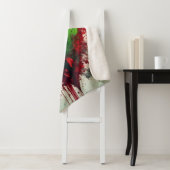 Levendige groene hart burst sherpa deken (In situ)