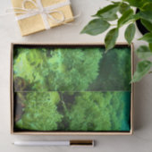 Levendige groene oceaan koraal en Zee schildpad Tissuepapier (Geschenk)