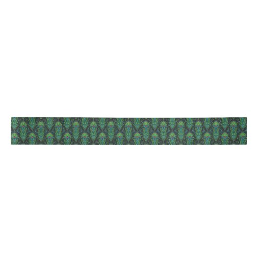 levendige groene pauw, 3-inch lintlintafdruk met s lint (Voorkant)