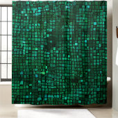 Levendige groene Sequin Douchegordijn