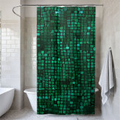Levendige groene Sequin Douchegordijn