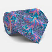 Levendige Groovy Trippy Bohemian Blauwgroen koraal Stropdas (Opgerold)