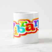 Levendige grote en kleurrijke jumbospecialistische extra grote mok (Voorkant)