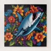 Levendige haai: een Abstracte puzzel Legpuzzel (Horizontaal)