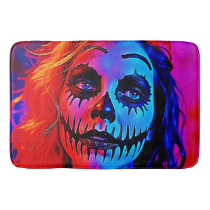 Levendige Halloween make-up kunst Badmat