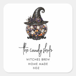 Levendige Halloween-productstickers Vierkante Sticker