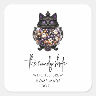 Levendige Halloween-productstickers Vierkante Sticker