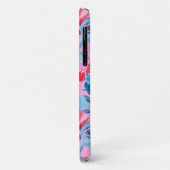 Levendige Hand Geschilderde Bloemen in Rood Blauw  Case-Mate iPhone Case (Achterkant/links)