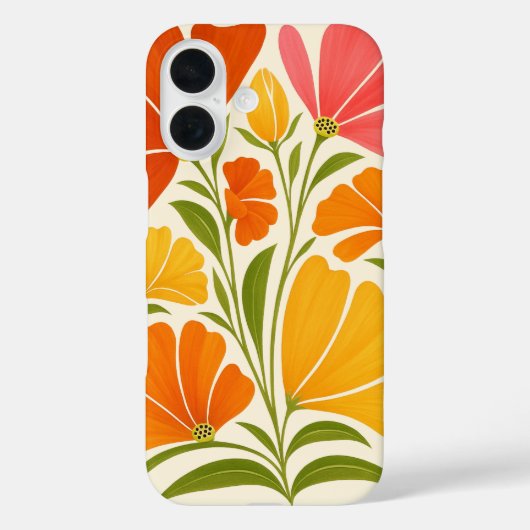 Levendige handgeschilderde wilde bloemen kunst Case-Mate iPhone case (Achterkant)