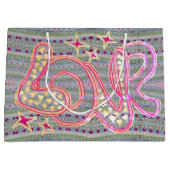 Levendige handgetekende liefde met hart groot cadeauzakje (Voorkant)