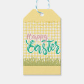 Levendige Happy Easter bericht Cadeaulabel (Voorkant)