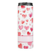 Levendige harten | Kleurrijk | Aangepaste tekst Thermosbeker (Achterkant)