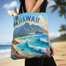Levendige Hawaii Beach Tropical Paradise Schilderi