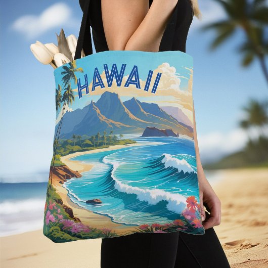 Levendige Hawaii Beach Tropical Paradise Schilderi Draagtas
