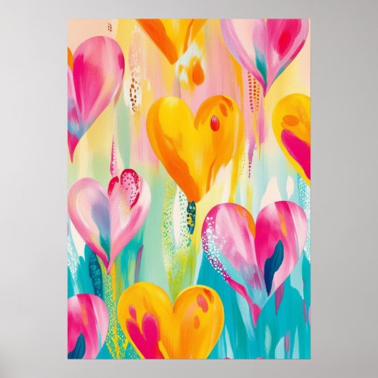 Levendige Heart Art Print (Voorkant)
