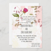 levendige heerlijke roos bruiloft kaart (Voorkant / Achterkant)