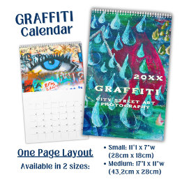 Levendige heldere Graffiti-straatkunstfotografie  Kalender