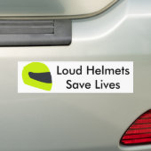 Levendige Helmen redden levens Bumpersticker (Op auto)