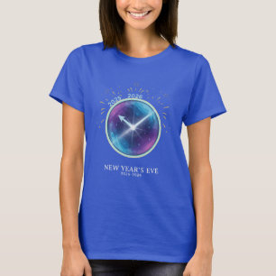 Levendige Hemelse Klok Oud en Nieuw 2026 Feest T-shirt