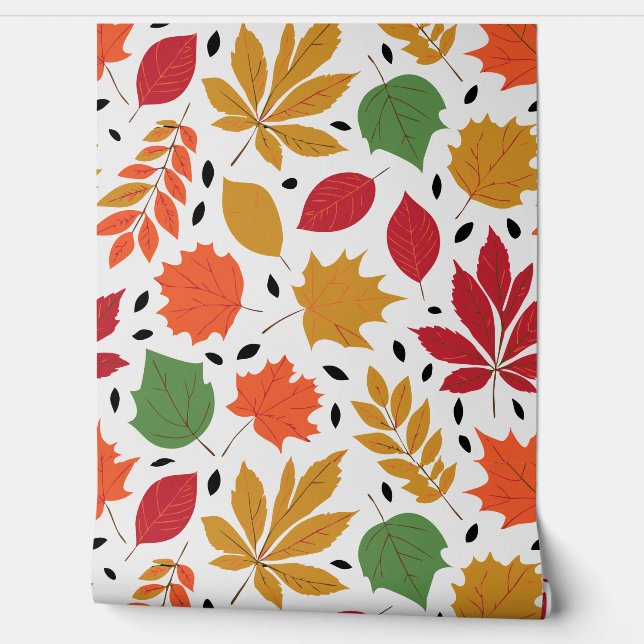 Levendige herfst laat een veelkleurig patroon acht behang (Afrollen)