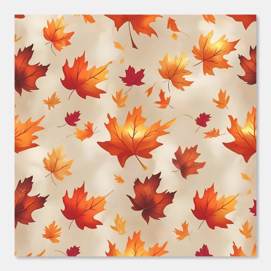Levendige Herfst Maple Leaves Peel en Stick Wall A Behang (Voorkant)