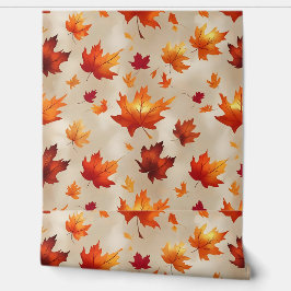 Levendige Herfst Maple Leaves Peel en Stick Wall A Behang