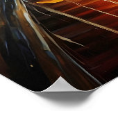 Levendige herfst regenachtige herfstbladeren poster (Hoek)