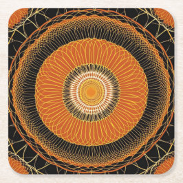 Levendige Herfst Vierkante Kartonnen Onderzetter