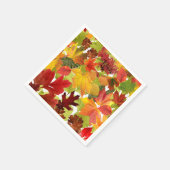 Levendige herfstbladeren collage servet (Hoek)