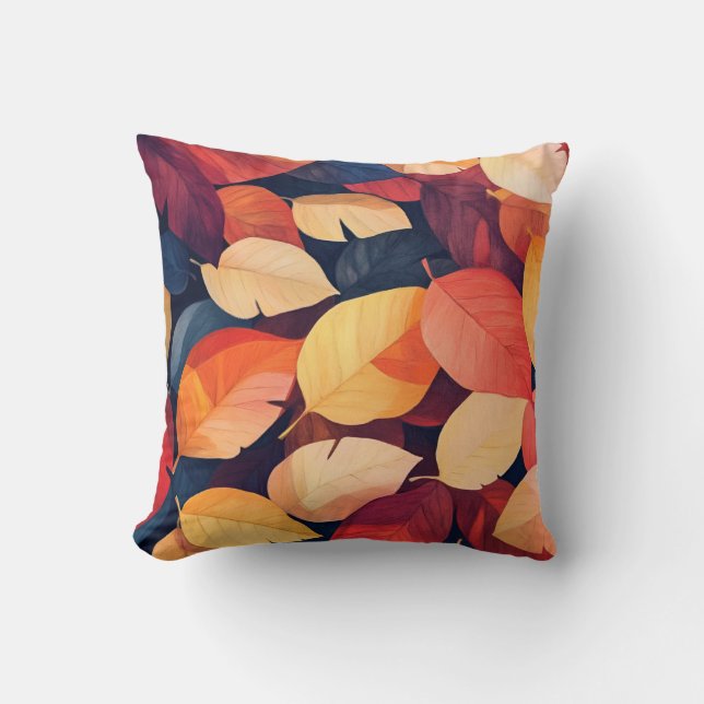 Levendige herfstbladeren Sierkussen (Voorkant)