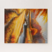 Levendige herfstbosschildering - Herfst Landschap Legpuzzel (Horizontaal)