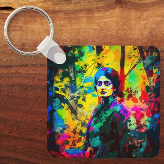 Levendige herfstschoonheid sleutelhanger (Voorkant)