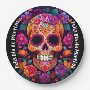 🌹Levendige herinnering: A Día de Muertos Tribute Papieren Bordje