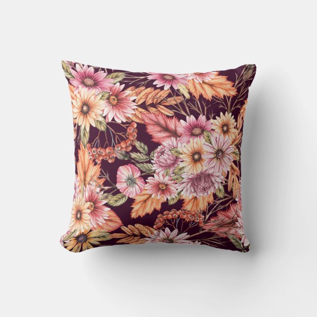 Levendige hibiscus bloeit kussen (Voorkant)