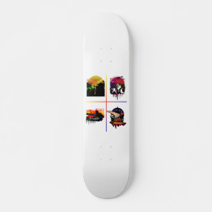 Levendige Hip Hop Straatcultuur Krachtige Urbane A Skateboard