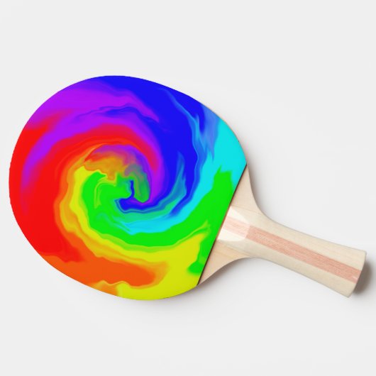 Levendige hittegolf werveling Abstract Tafeltennisbatje (Zijkant)