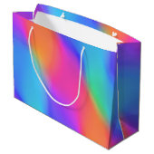 Levendige Holografische Monogram Gift Bag Groot Cadeauzakje (Achterkant Gekanteld)