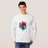 Levendige HOPE Waterverf Inspirerend T-shirt (Voorkant volledig)