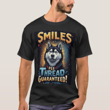 Levendige Husky Met Krachtige Typografie