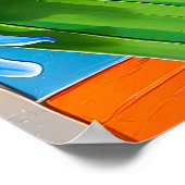 Levendige Hyacint in Abstracte stijl Poster (Hoek)