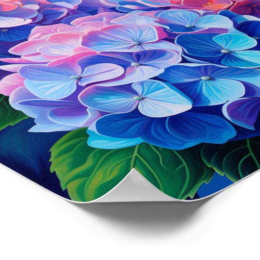 Levendige Hydrangeas Poster (Hoek)