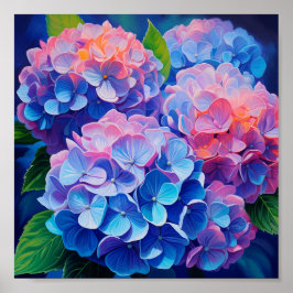 Levendige Hydrangeas Poster