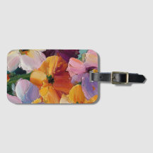 Levendige Impasto Bloemenschildering Bagagetailie