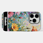 Levendige Impasto Floral Garden Smartphone Case-Mate iPhone Case (Achterkant (horizontaal))