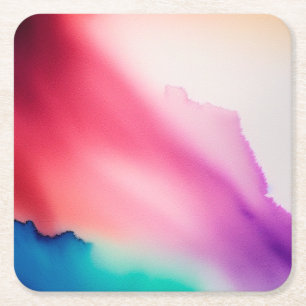 Levendige indrukking vierkante kartonnen onderzetter